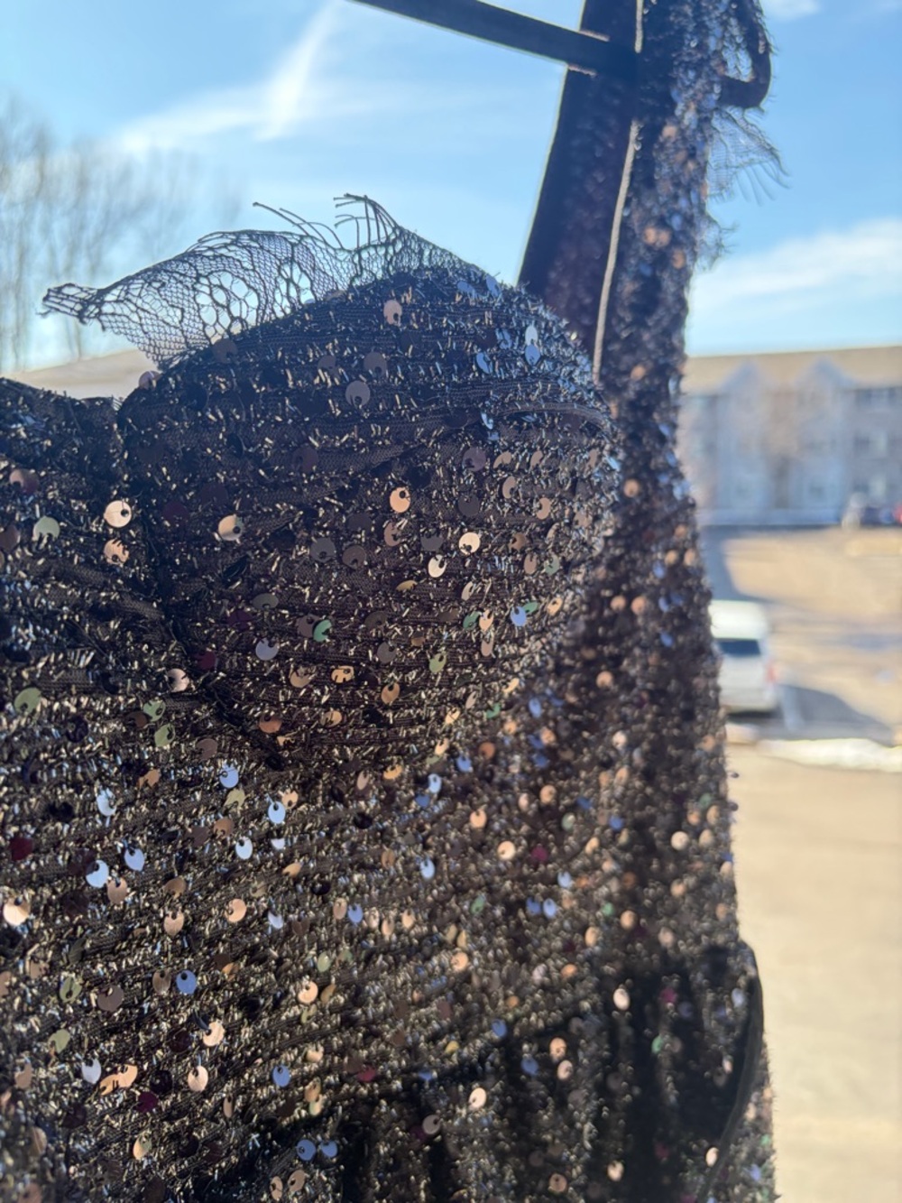 🆕Juliet Roses Black Sequin Midi Dress Size 16 Sparkly Party Lace Glam Dress NWT - Picture 9 of 17